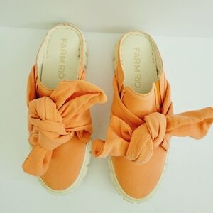 NEW FARM Rio Orange & Cream Mule Sneakers